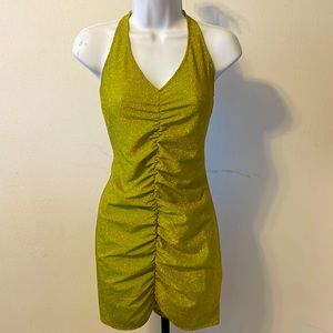 Divided By H&M Green Ribbed Party Dress